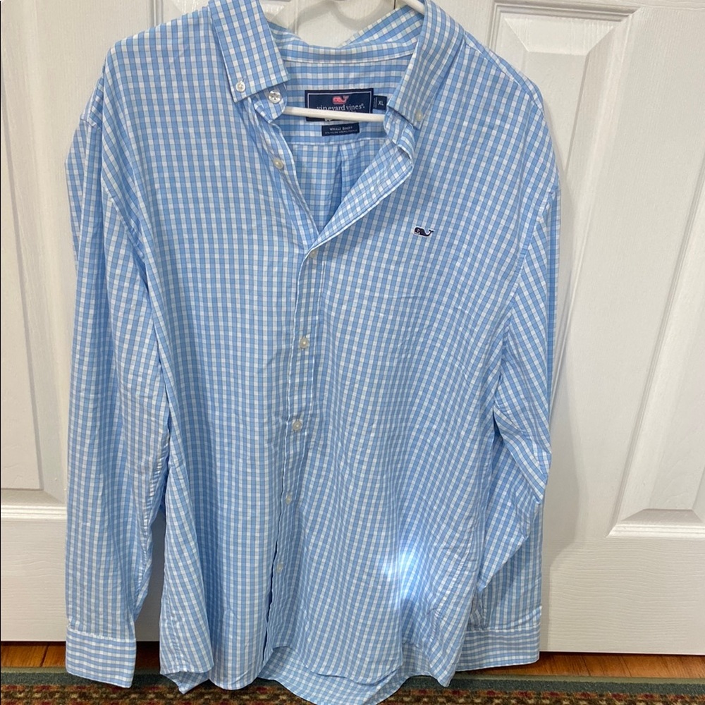 Vineyard Vines Blue Casual Button Down Shirt